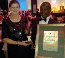 SANPARKS Kudu award for Community contribution to conservation 2011, awarded in November 2012